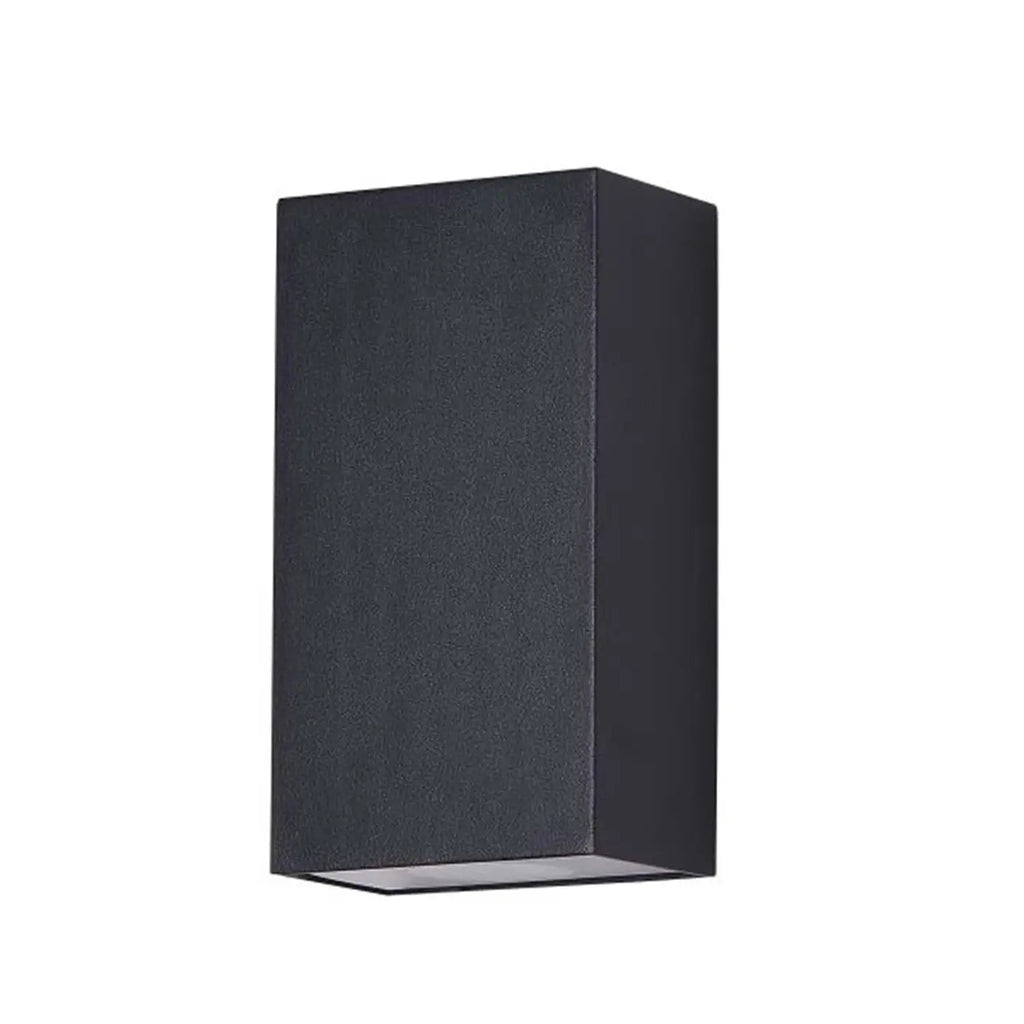 Applique extérieure LED rectangulaire en acier noir, IP54