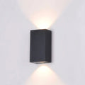 Applique extérieure LED rectangulaire en acier noir, IP54