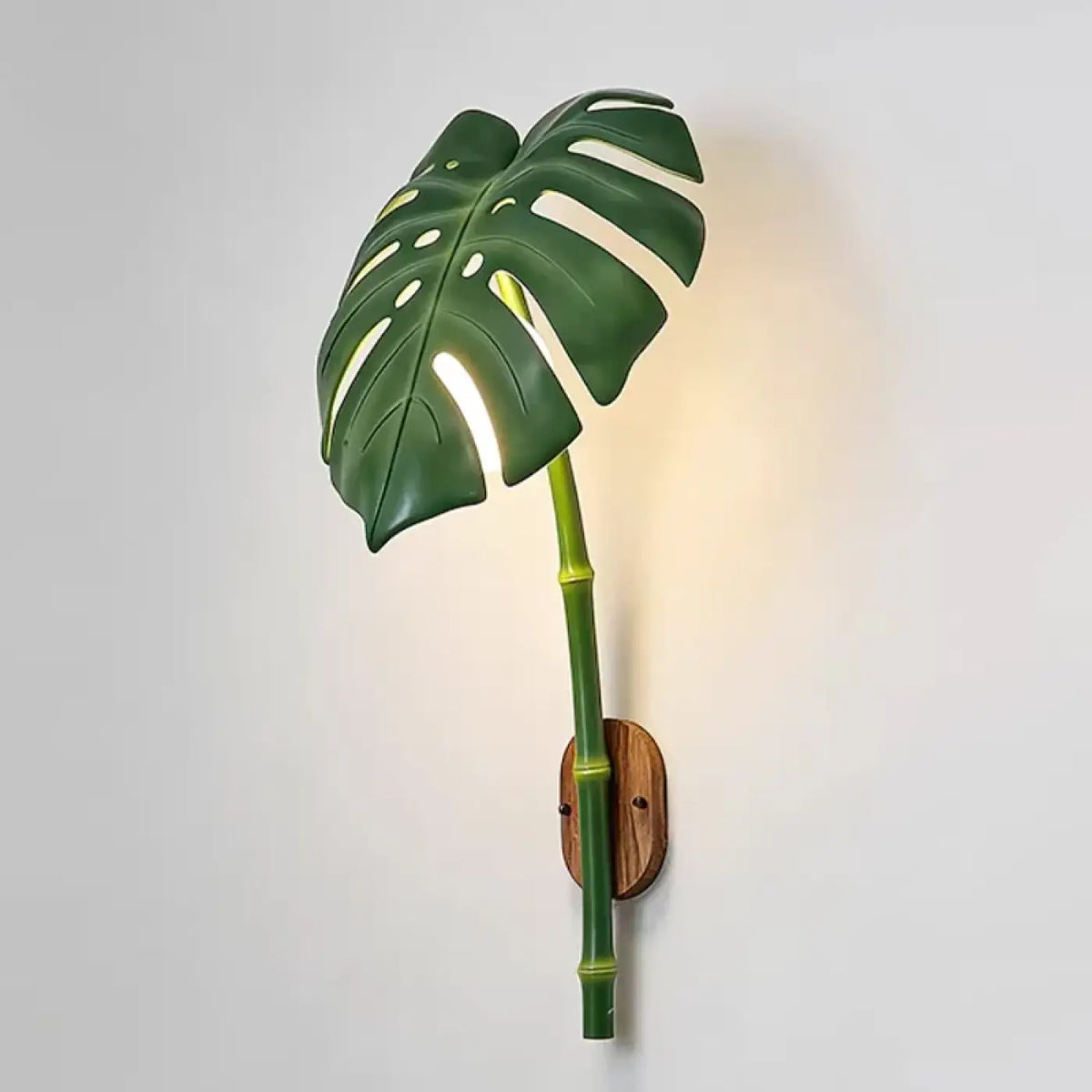 Applique extérieure feuille tropicale, trois teintes de lumière