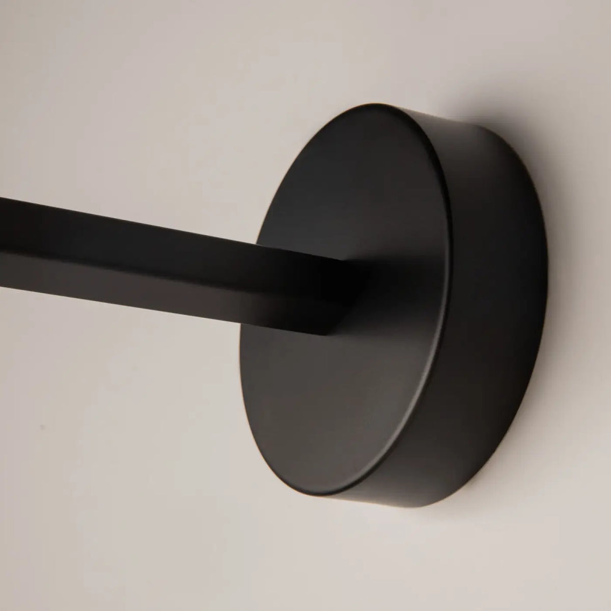 Applique LED à long bras de 100 cm, métal noir, tête ronde