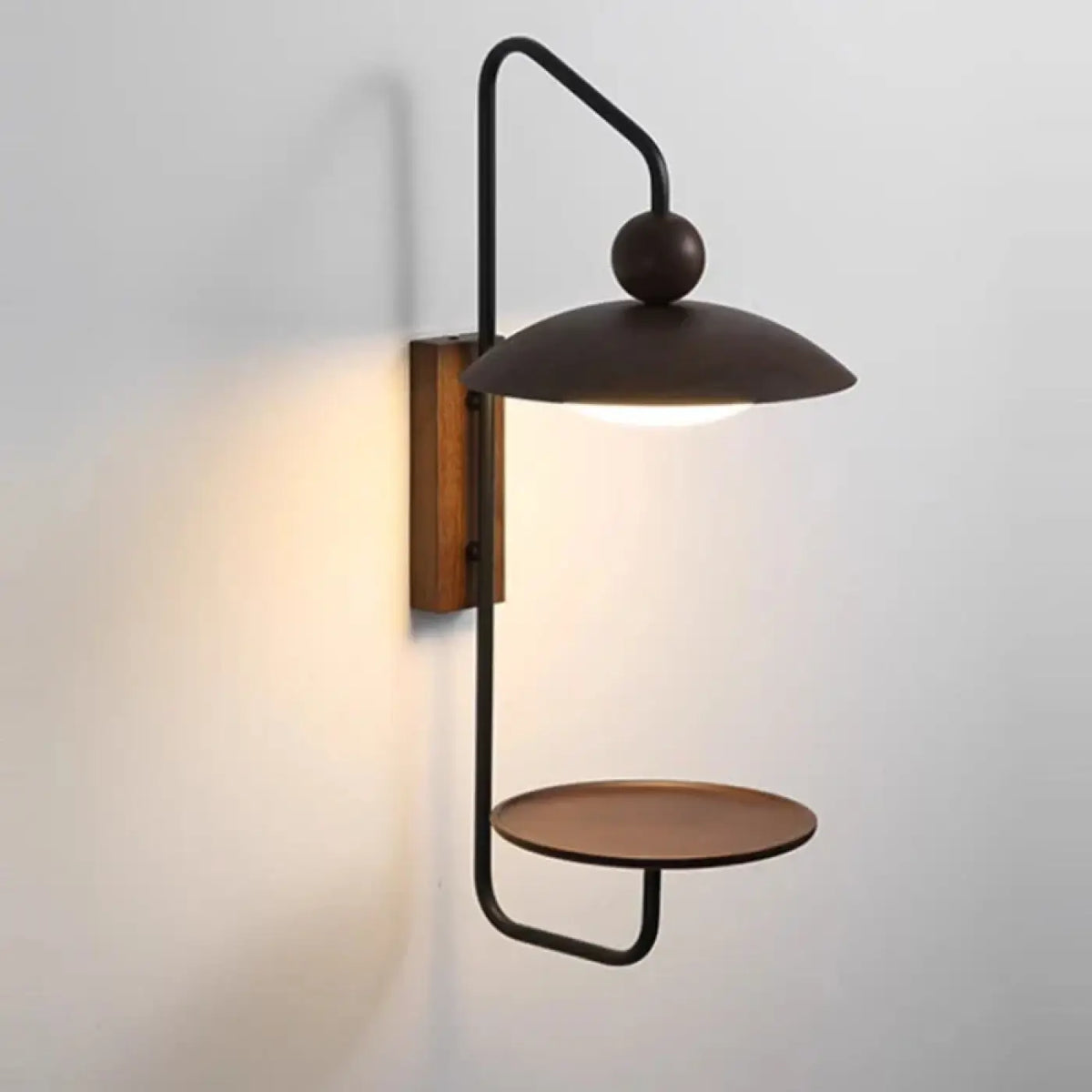 Applique murale LED bois et métal, style scandinave