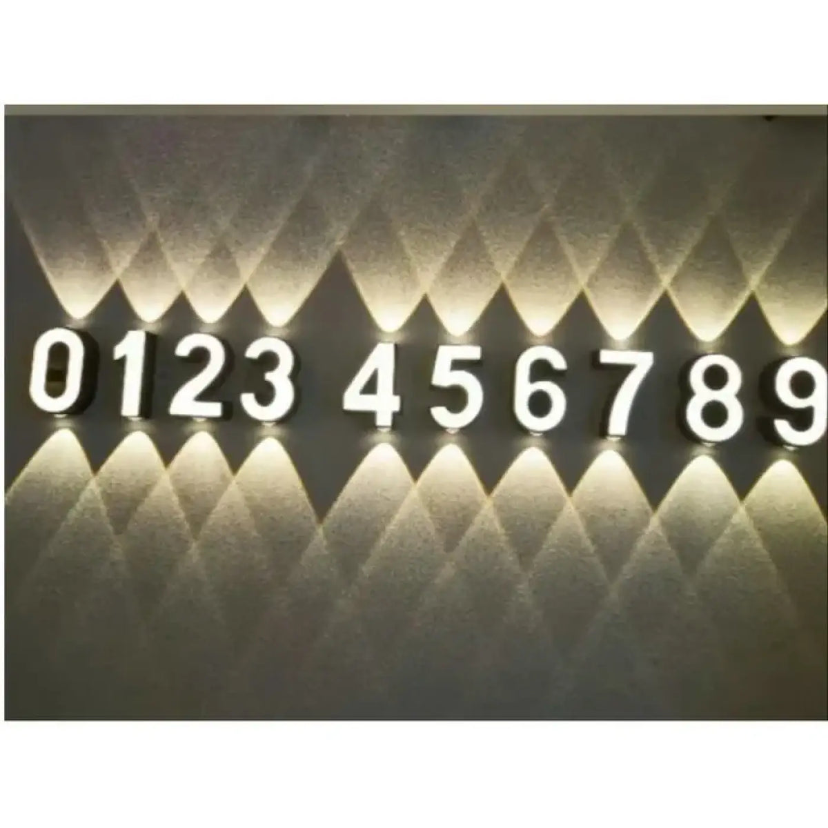 Applique LED chiffre lumineux, noir et blanc, chiffres de 0 à 9