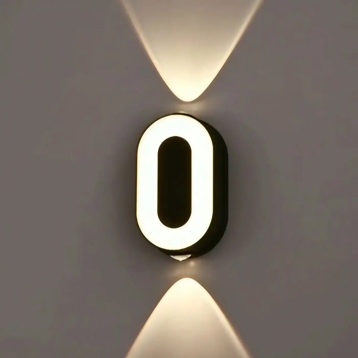 Applique LED chiffre lumineux, noir et blanc, chiffres de 0 à 9