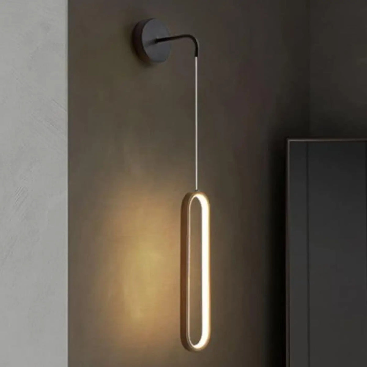 Applique murale LED moderne, finition noire ou dorée