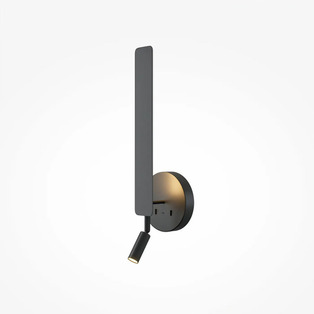 Applique liseuse LED avec port USB pour tête de lit, noir ou blanc