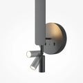 Applique liseuse LED avec port USB pour tête de lit, noir ou blanc, noir