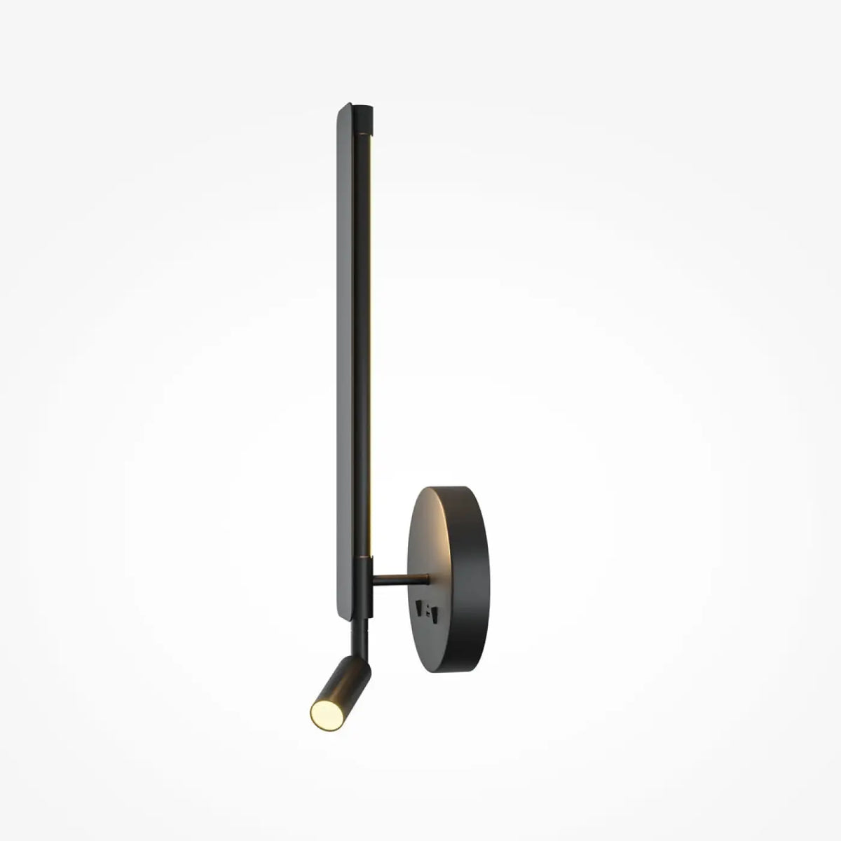 Applique liseuse LED avec port USB pour tête de lit, noir ou blanc