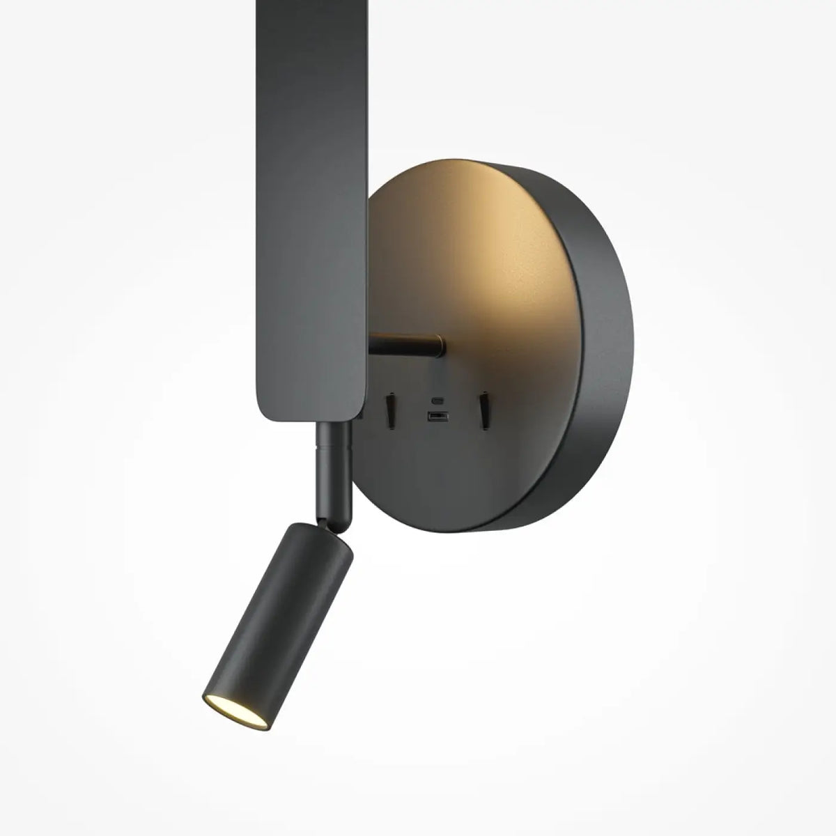 Applique liseuse LED avec port USB pour tête de lit, noir ou blanc