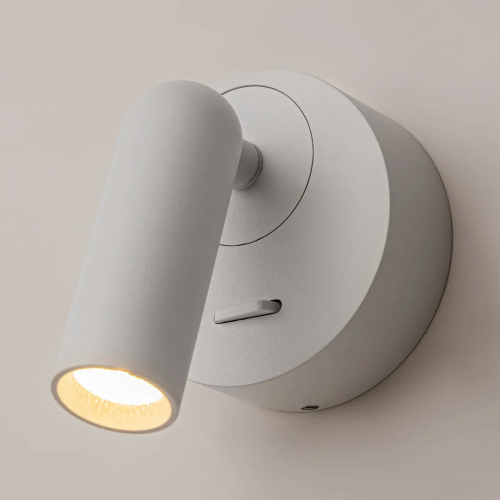 Liseuse murale LED ronde et orientable, blanc chaud 3000 K