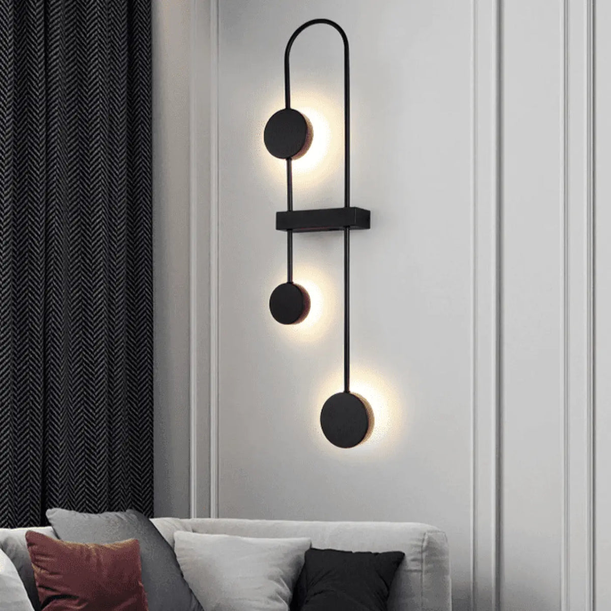 Applique murale LED noire ou dorée, orientation gauche ou droite, noir