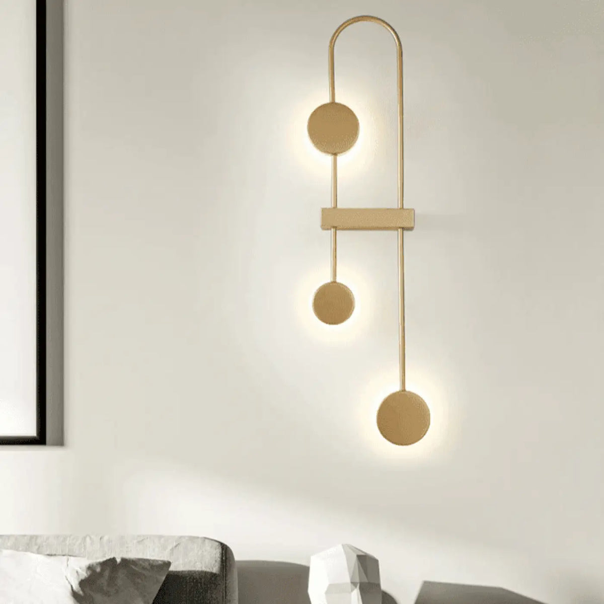 Applique murale LED noire ou dorée, orientation gauche ou droite, doré