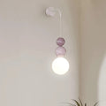 Applique murale en acrylique, violet, blanc, gris ou marron, violet