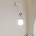 Applique murale en acrylique, violet, blanc, gris ou marron, violet