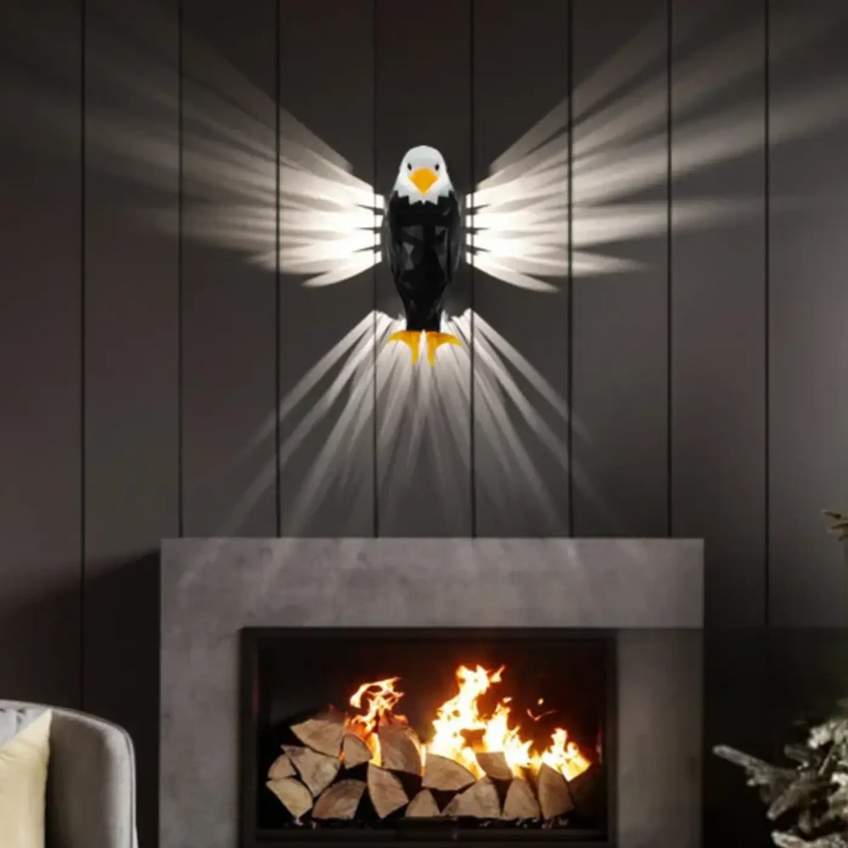 Applique murale aigle, décor animal