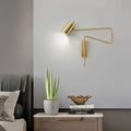 Applique murale ajustable, tête ronde ou allongée, doré