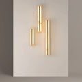 Applique murale LED en albâtre et finition laiton, 40, 60 ou 80 cm
