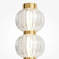 Applique murale LED verticale à perles de verre strié, 76 cm