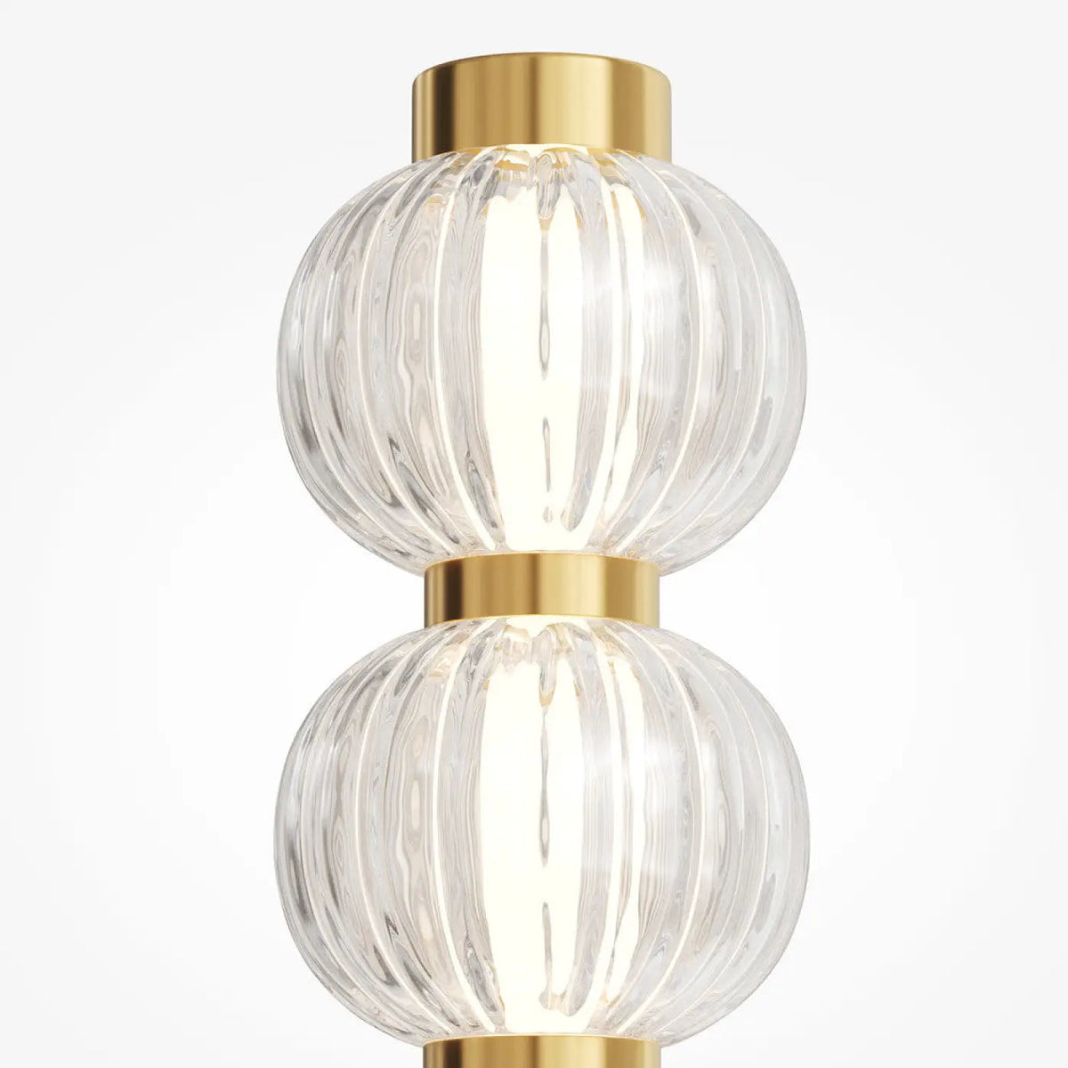 Applique murale LED verticale à perles de verre strié, 76 cm