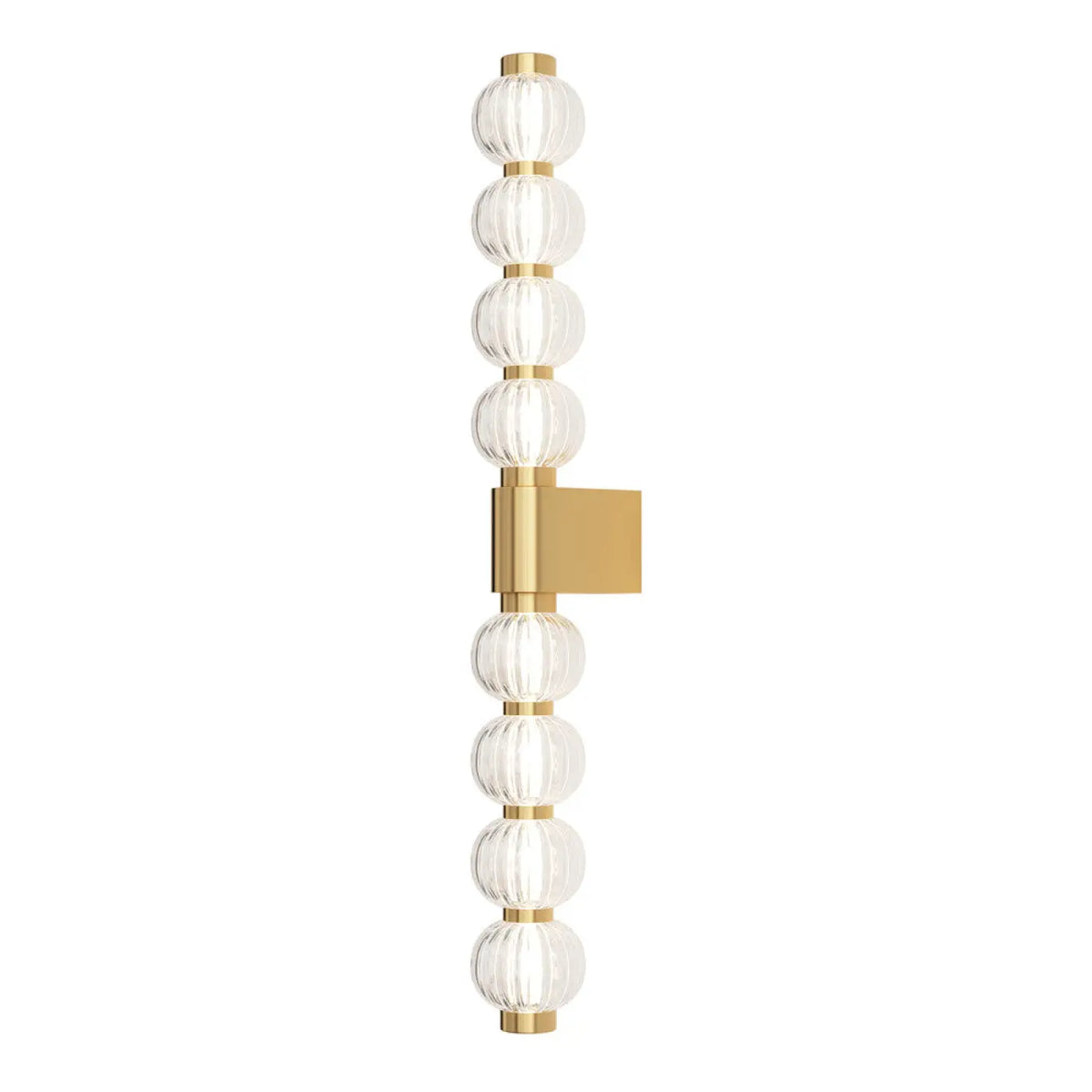 Applique murale LED verticale à perles de verre strié, 76 cm