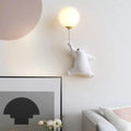 Applique murale à motif animal, blanc, bleu ou rose, blanc