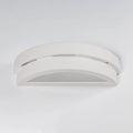 Applique murale demi-disque en céramique blanche à fentes, 40 cm