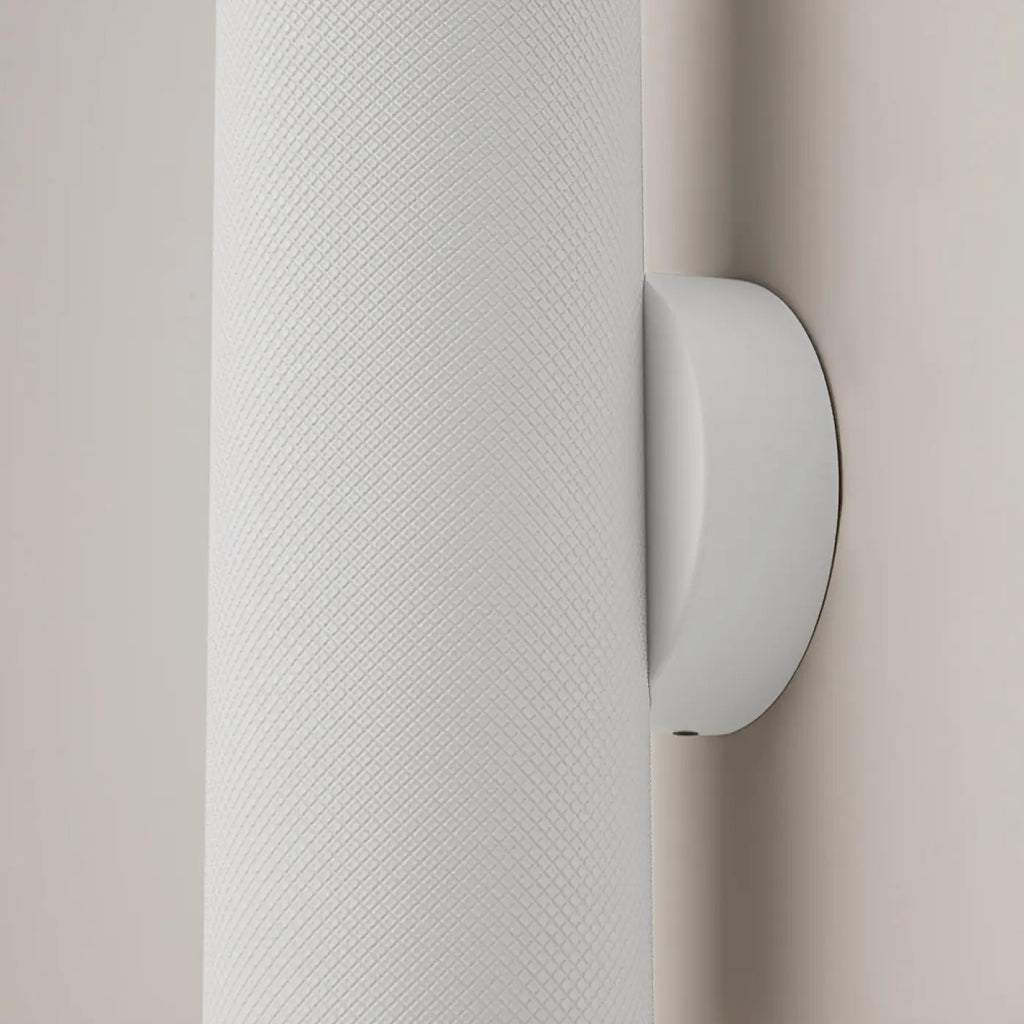 Applique murale cylindre en aluminium texturé, deux GU10