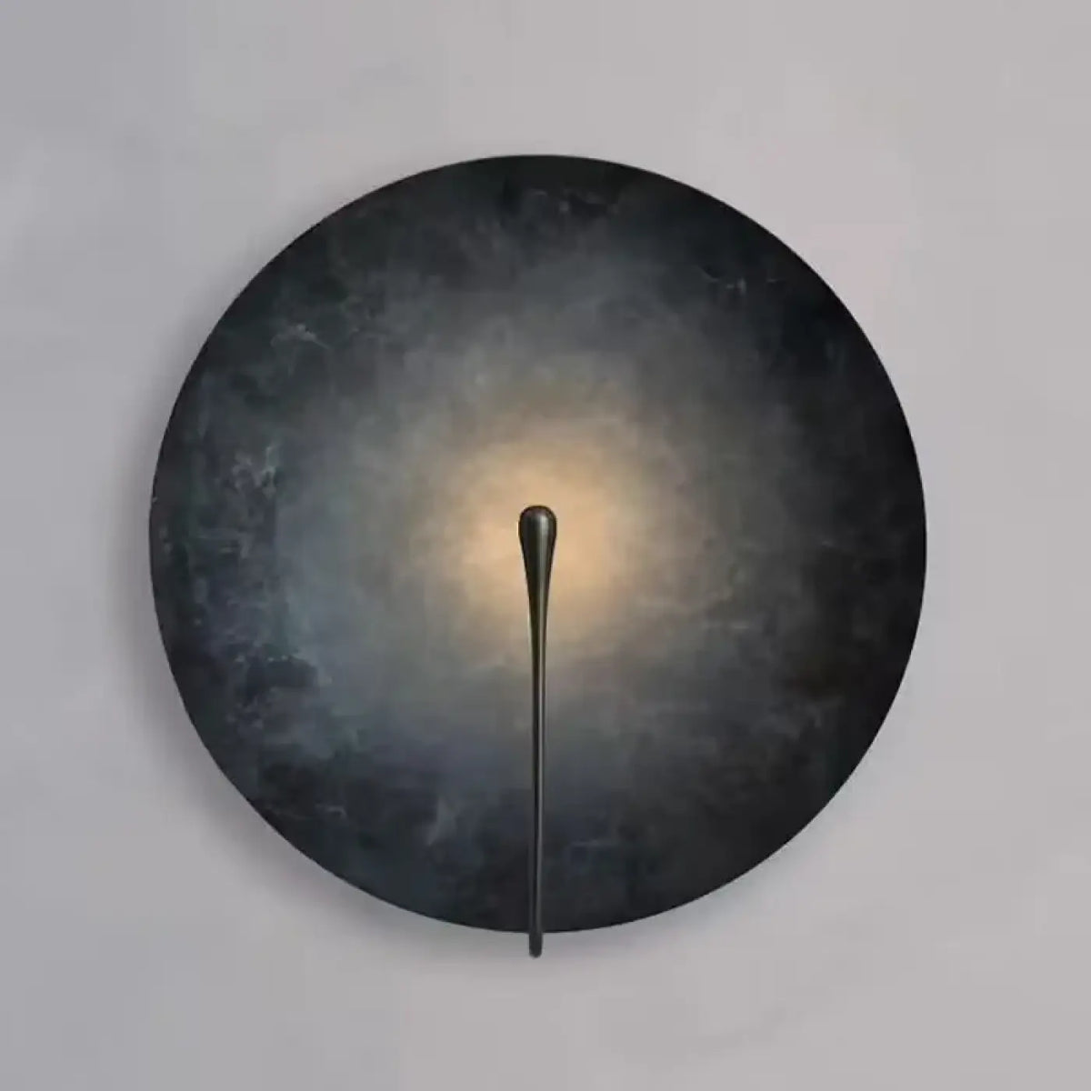 Applique murale cercle coloré et laiton, quatre coloris, S ou M, noir