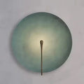 Applique murale cercle coloré et laiton, quatre coloris, S ou M, vert
