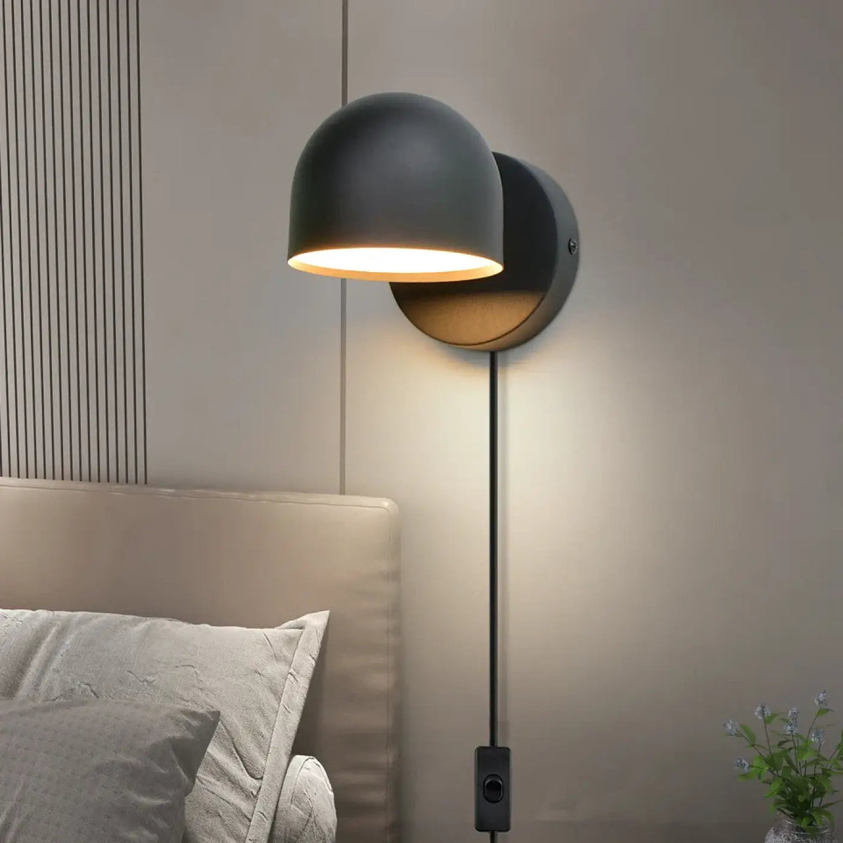 Applique scandinave à abat-jour arrondi, quatre modèles