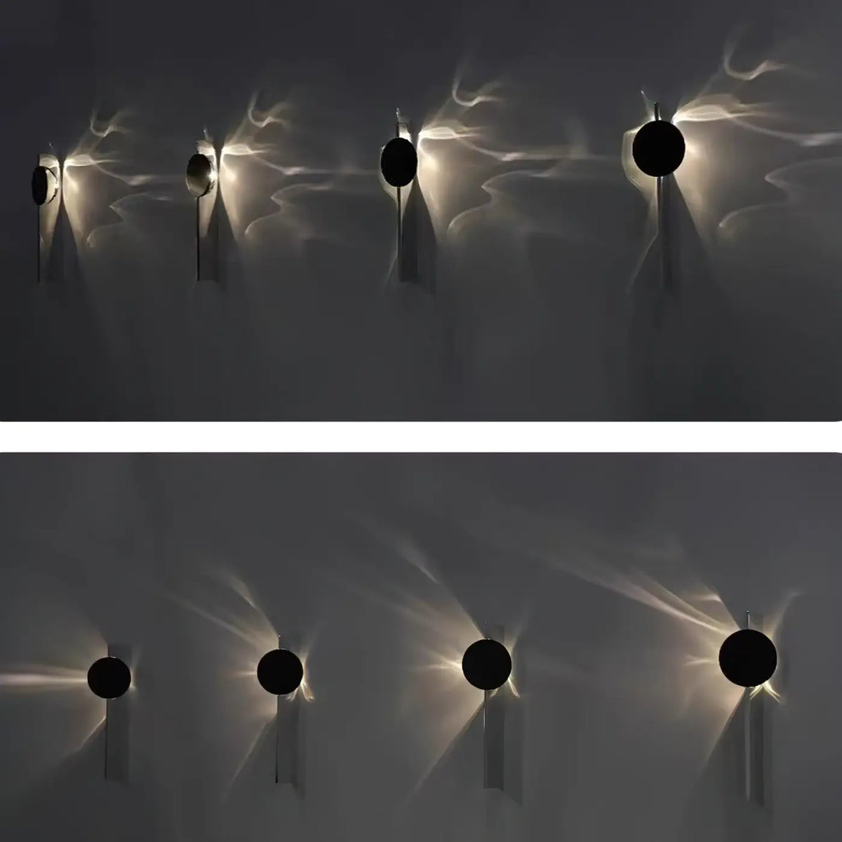 Applique murale effet aurore boréale, blanc chaud ou froid