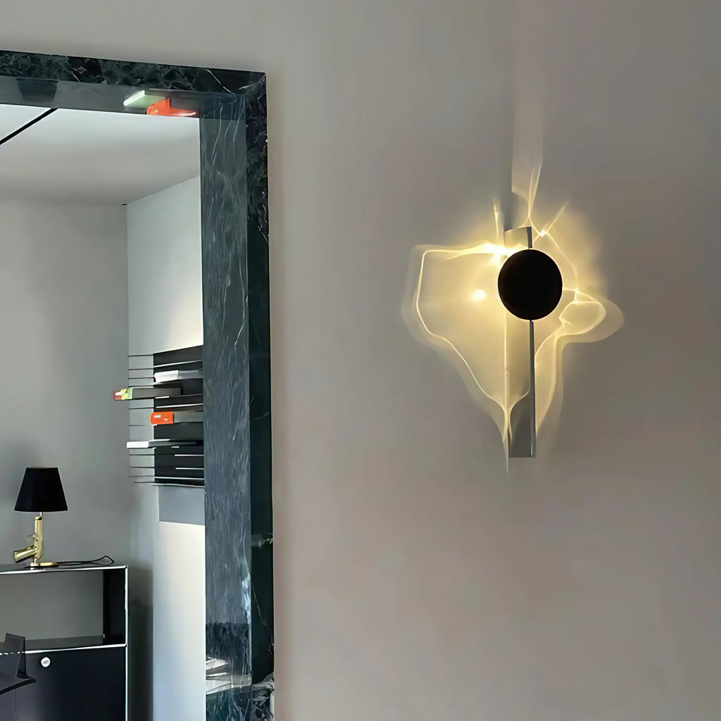 Applique murale effet aurore boréale, blanc chaud ou froid