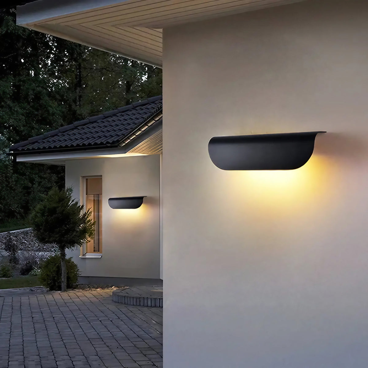 Applique murale minimaliste, lumière vers le bas, noir ou blanc