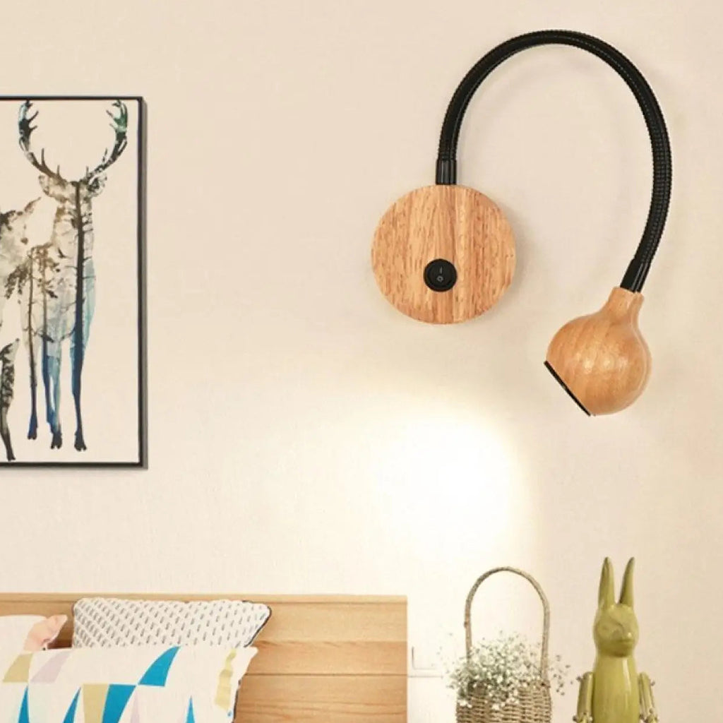 Applique murale avec liseuse, noir ou blanc