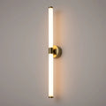 Applique murale LED à deux tubes croisés, base noire ou dorée, doré