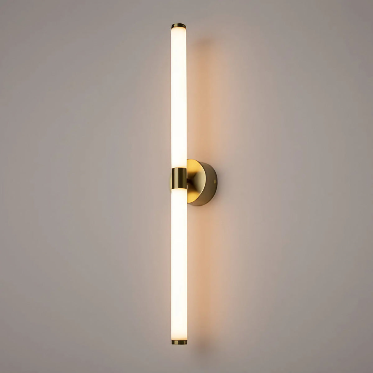 Applique murale LED à deux tubes croisés, base noire ou dorée, doré