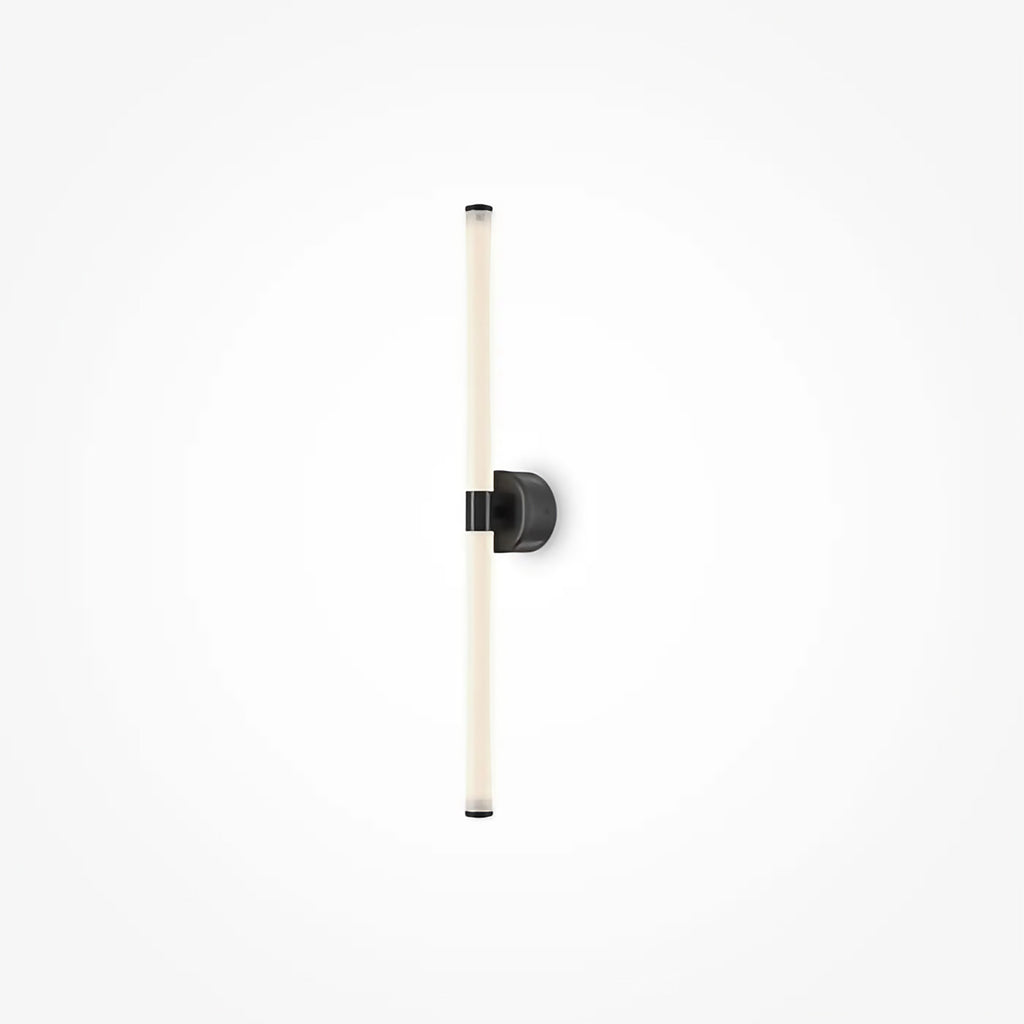 Applique murale LED à deux tubes croisés, base noire ou dorée
