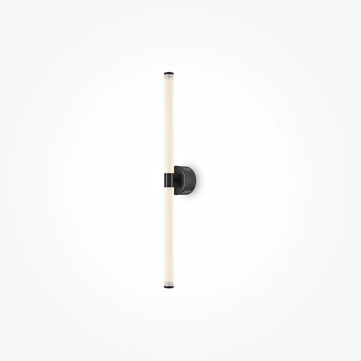 Applique murale LED à deux tubes croisés, base noire ou dorée
