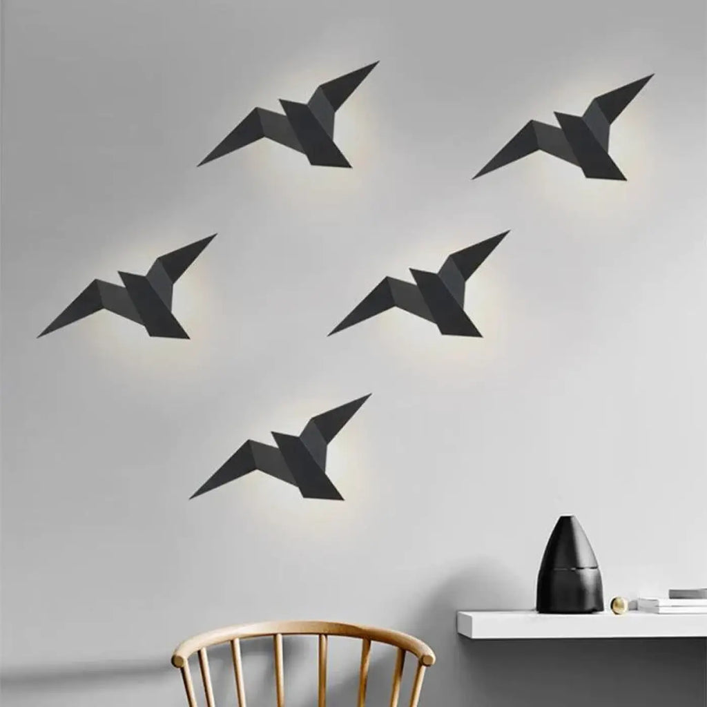 Applique murale oiseau, trois coloris, blanc chaud ou froid