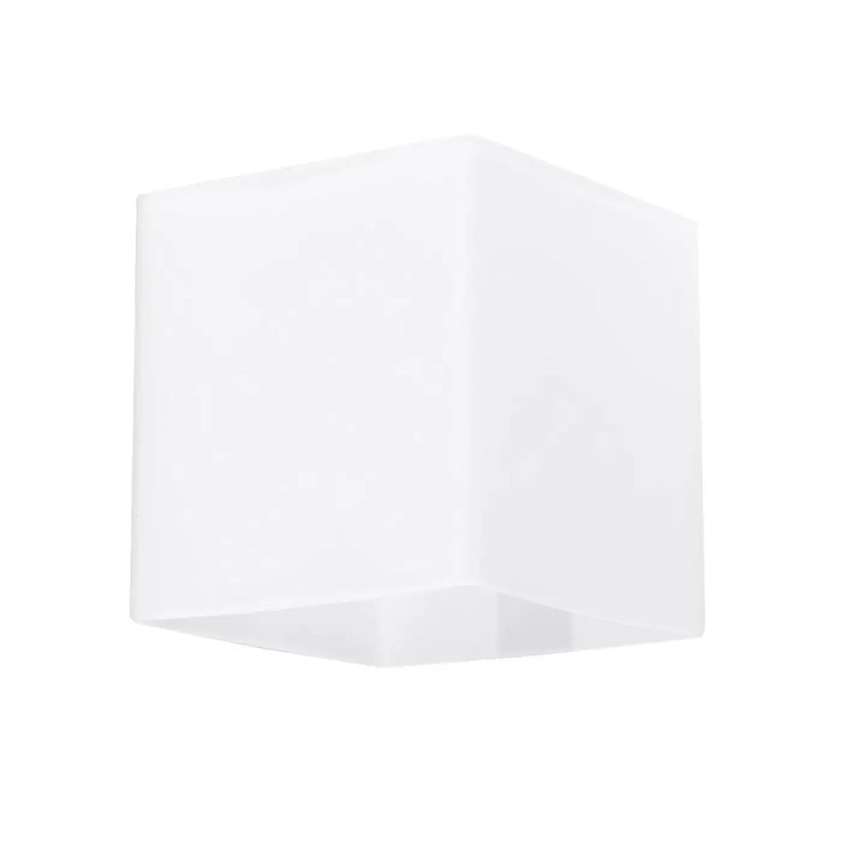 Applique murale cube en verre blanc, 10 cm, lumière douce, G9