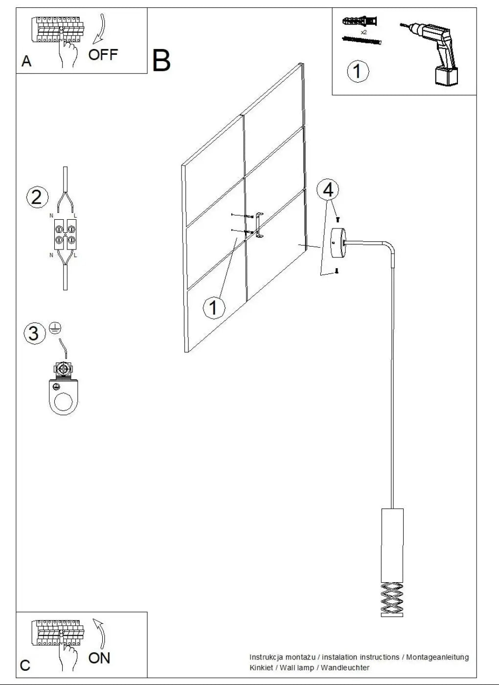 Applique murale blanche à tube ajouré suspendu, ampoule GU10