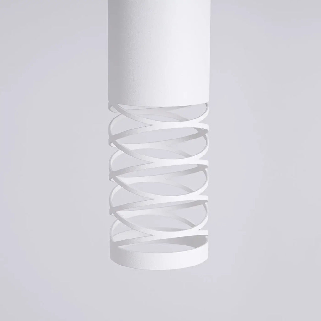 Applique murale blanche à tube ajouré suspendu, ampoule GU10