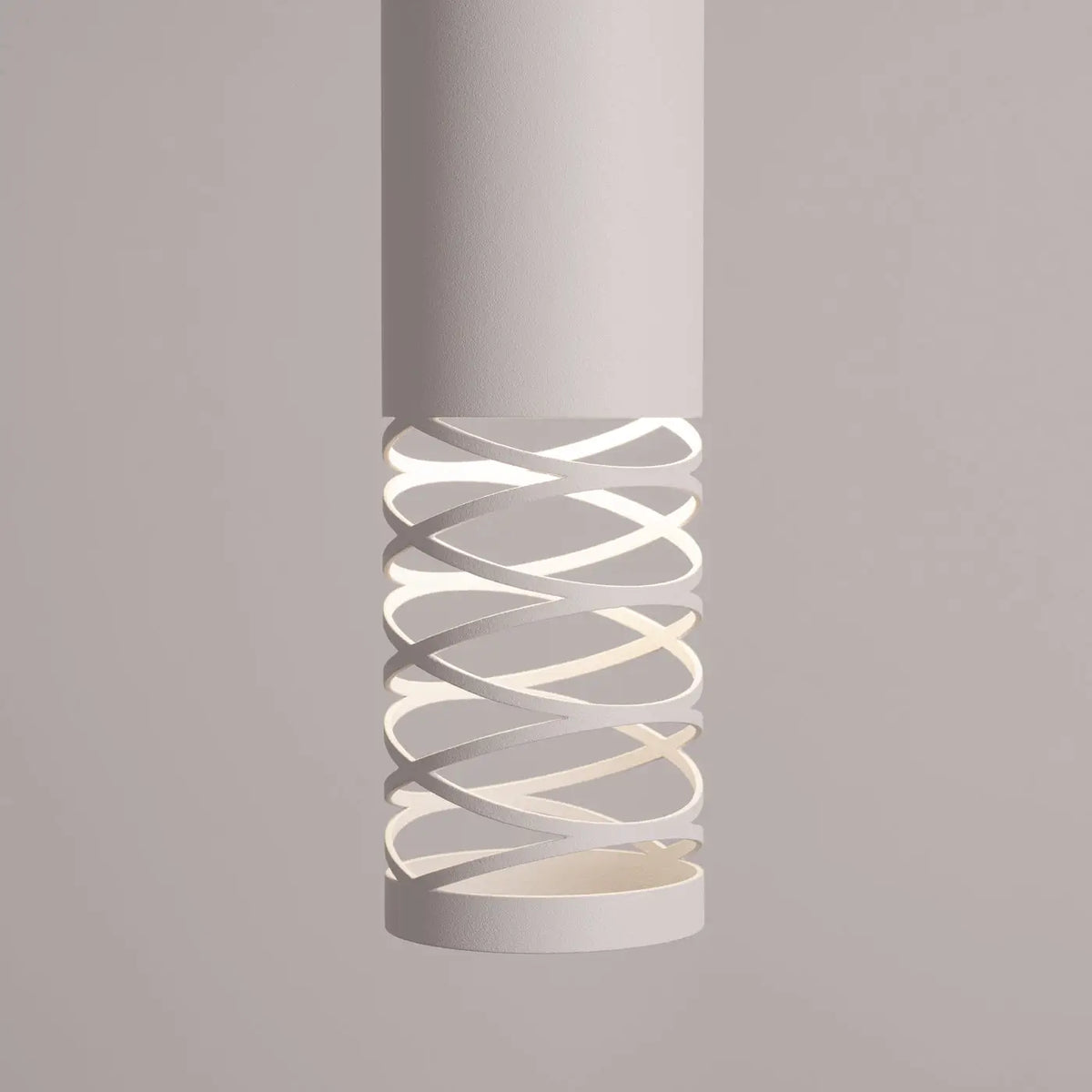 Applique murale blanche à tube ajouré suspendu, ampoule GU10