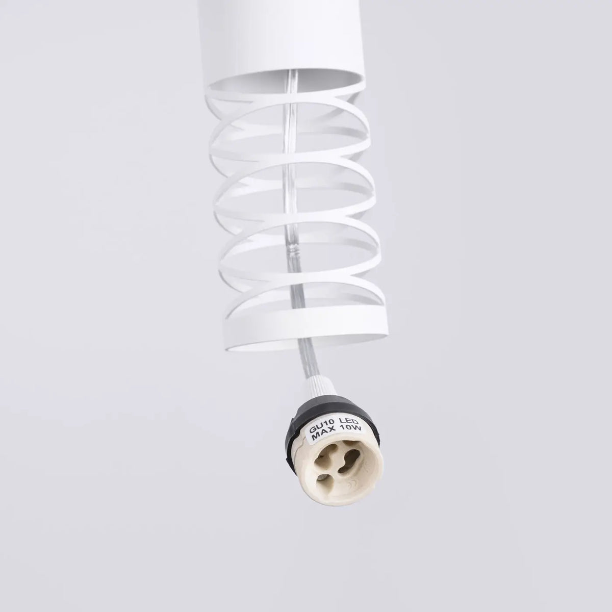 Applique murale blanche à tube ajouré suspendu, ampoule GU10