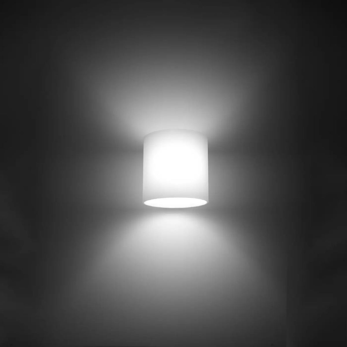 Applique murale cylindre en verre blanc, petit format, ampoule G9