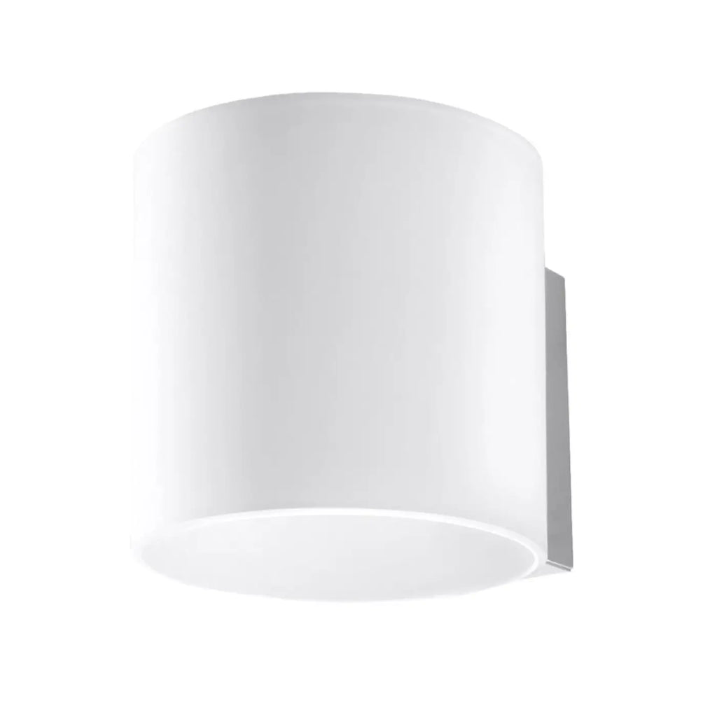 Applique murale cylindre en verre blanc, petit format, ampoule G9