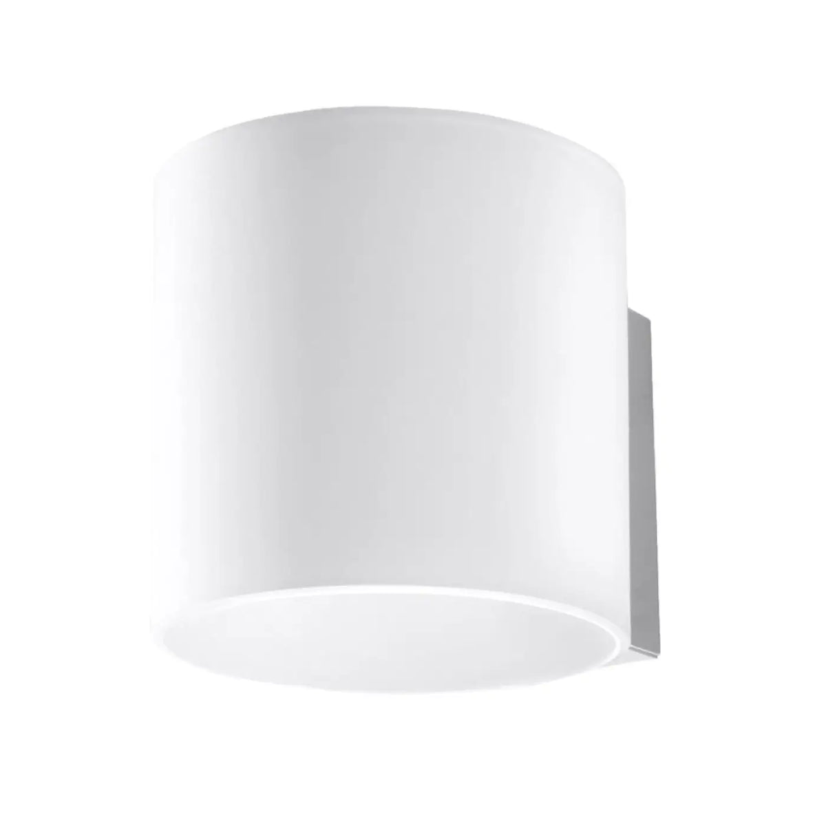 Applique murale cylindre en verre blanc, petit format, ampoule G9