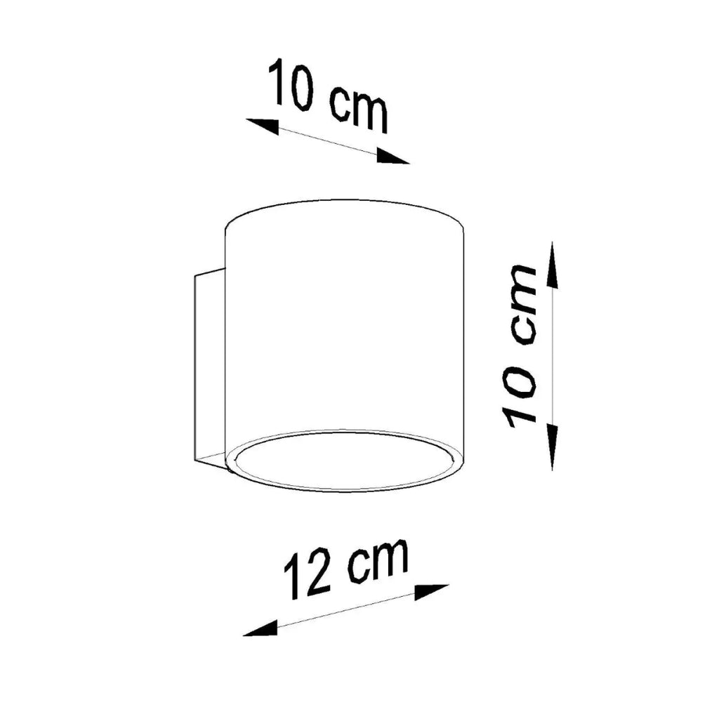 Applique murale cylindre en verre blanc, petit format, ampoule G9