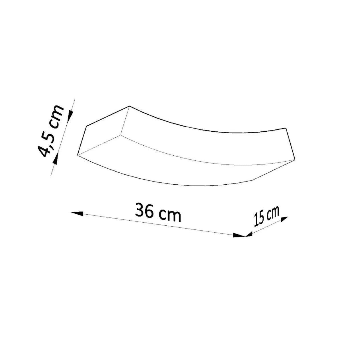 Applique murale vague en céramique blanche, 36 cm, 2 ampoules G9