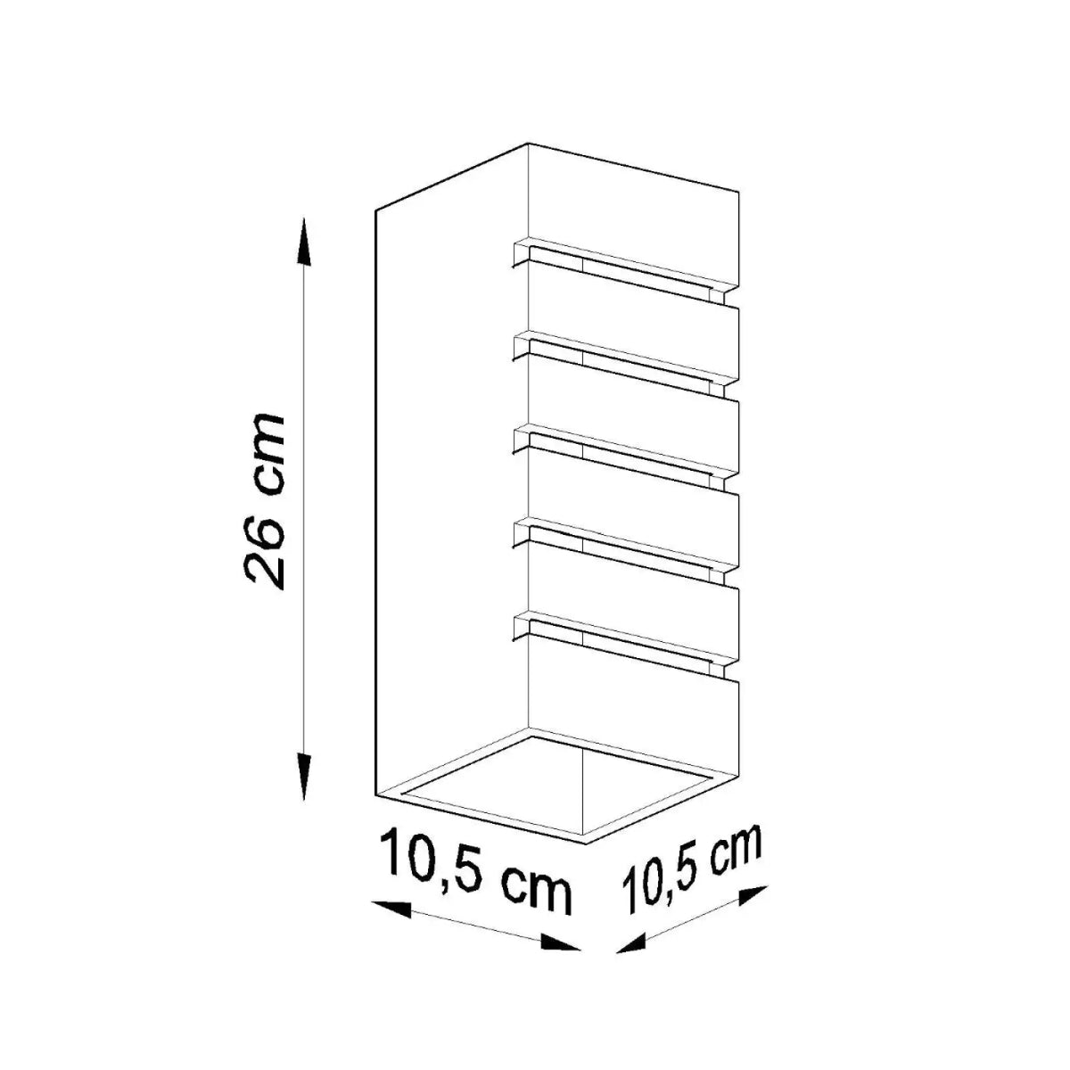 Applique murale en céramique blanche à cinq fentes, 26 cm, E27