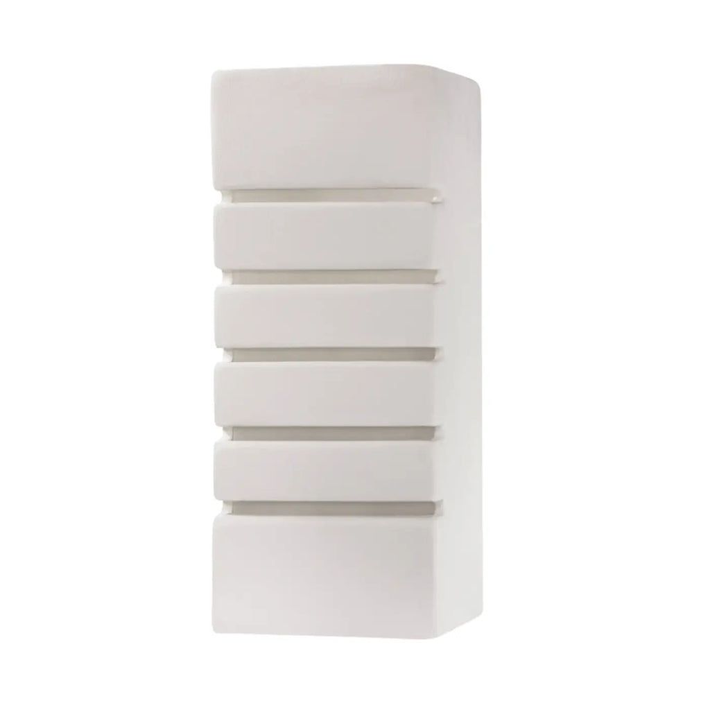 Applique murale en céramique blanche à cinq fentes, 26 cm, E27